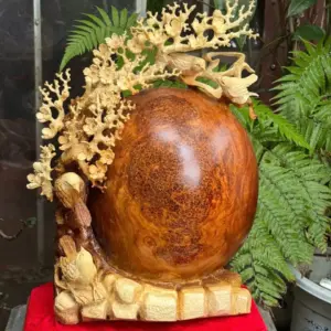 phu-the-vien-man-go-nu-huong-G5383-8 Tượng Phu Thê Viên Mãn Gỗ Nu Hương Vip Hàng Kỹ Nét Siêu Đẹp G5383