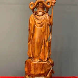 quan-cong-chan-ai-go-sua-cao-G5434-6 Tượng Quan Công Chấn Ải Gỗ Sưa Liền Khối G5434