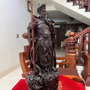 quan-cong-go-G5889-4 Tượng Quan Công Gỗ Trắc Việt Liền Khối G5889