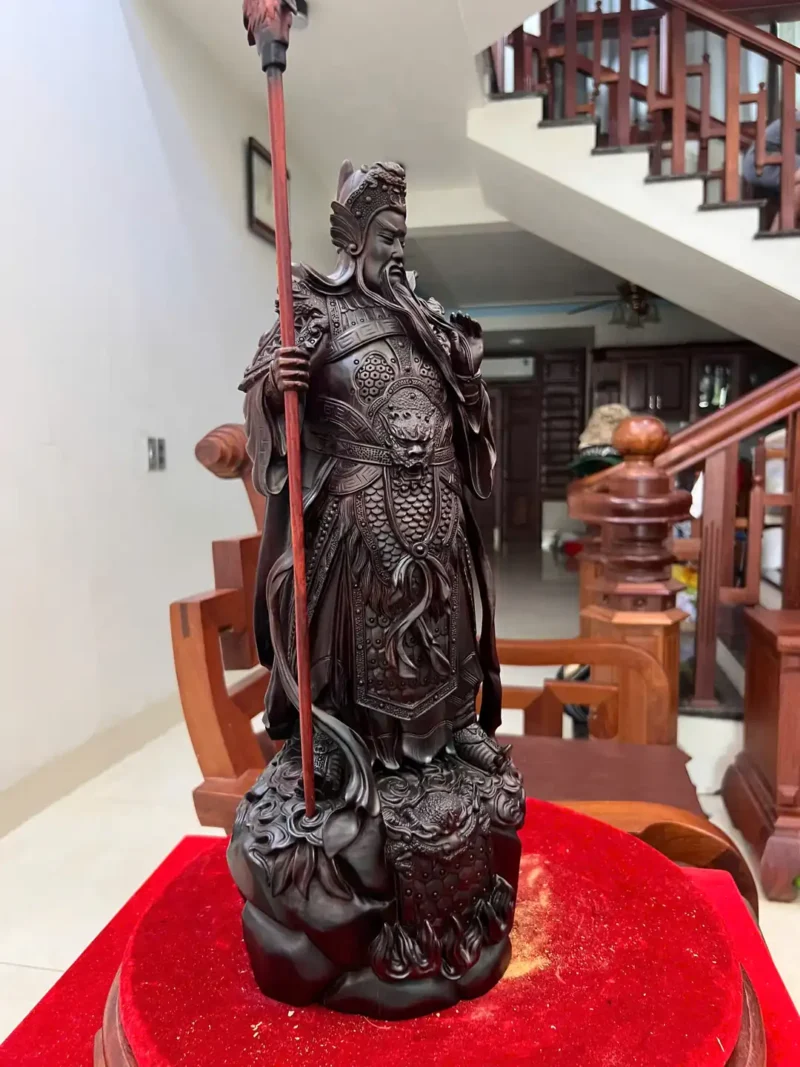 quan-cong-go-G5889-4 Tượng Quan Công Gỗ Trắc Việt Liền Khối G5889