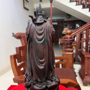 quan-cong-go-G5889-5 Tượng Quan Công Gỗ Trắc Việt Liền Khối G5889
