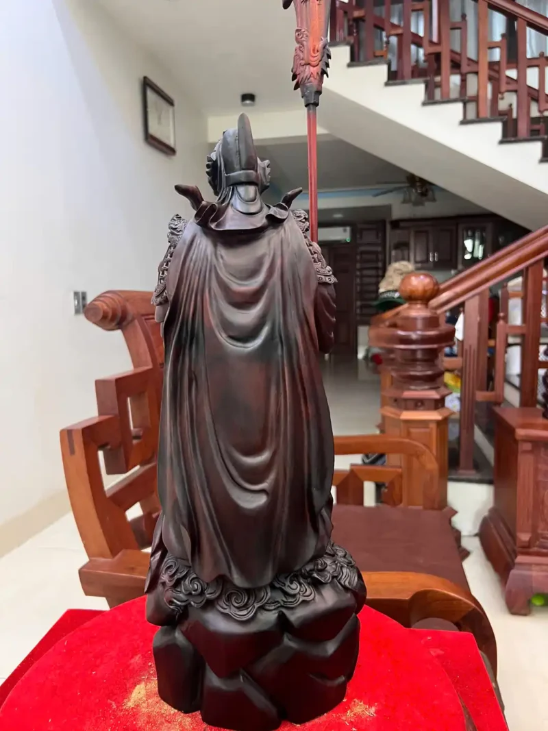 quan-cong-go-G5889-5 Tượng Quan Công Gỗ Trắc Việt Liền Khối G5889
