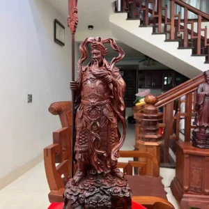 quan-cong-go-G5964-4 Tượng Quan Công Gỗ Trắc Liền Khối G5964