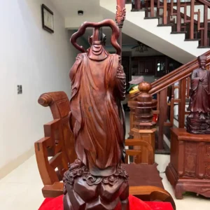 quan-cong-go-G5964-6 Tượng Quan Công Gỗ Trắc Liền Khối G5964