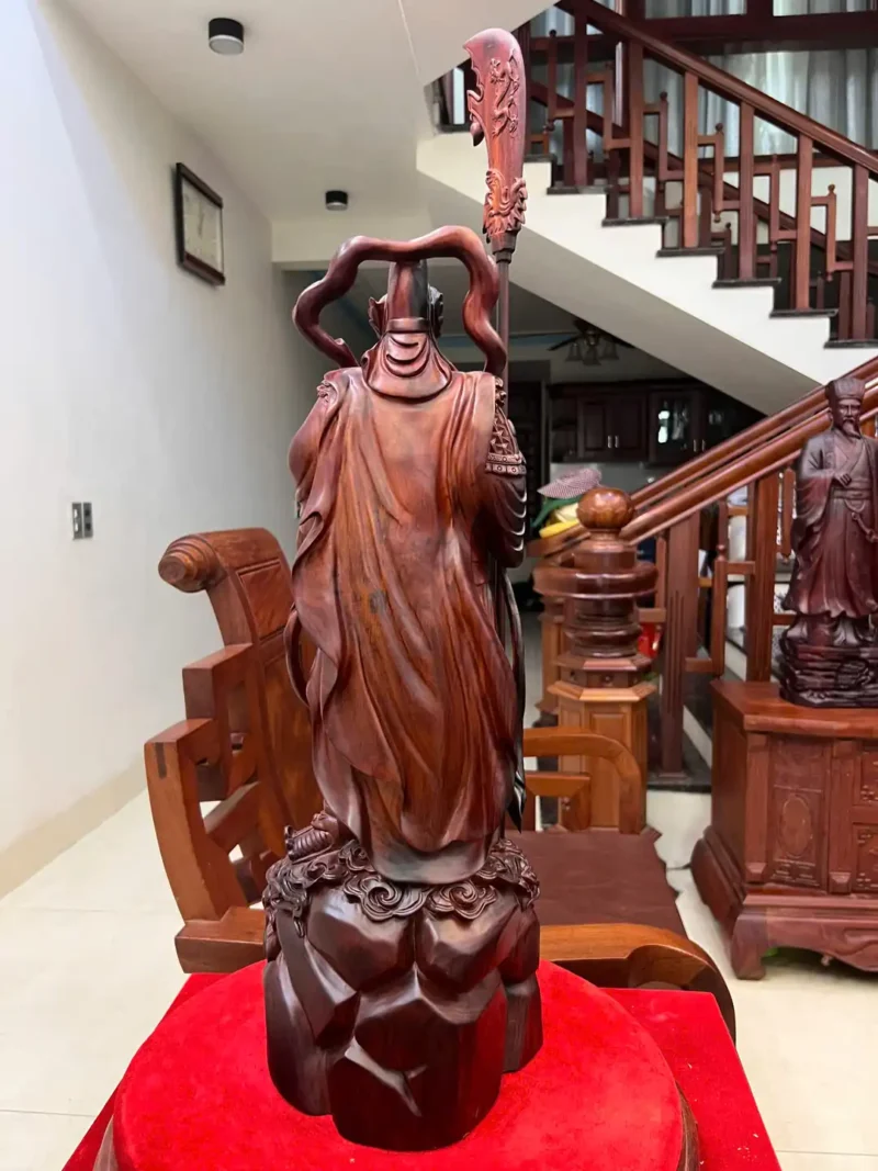 quan-cong-go-G5964-6 Tượng Quan Công Gỗ Trắc Liền Khối G5964