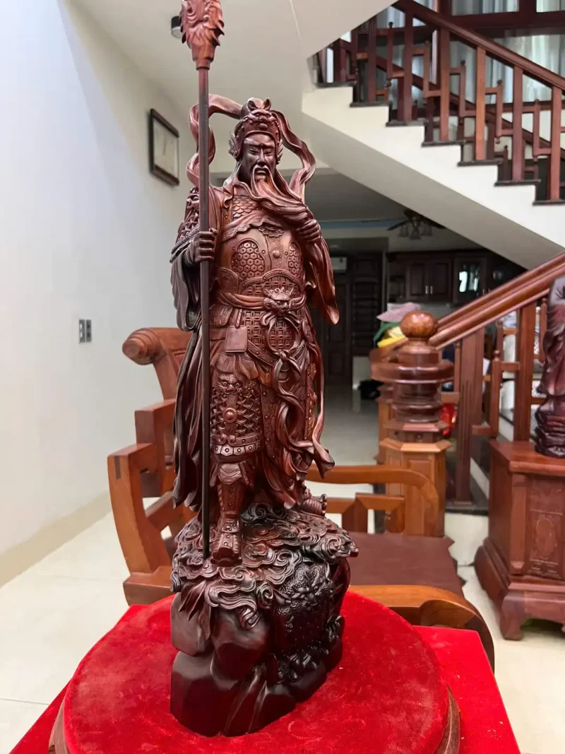 quan-cong-go-G5964-7 Tượng Quan Công Gỗ Trắc Liền Khối G5964