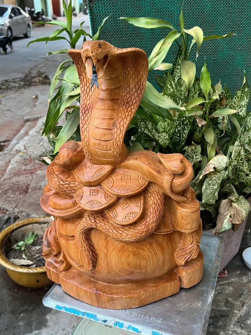 ran-go-ngoc-G6434-3 Tượng Rắn Gỗ Ngọc Am Thơm Nức Hàng Kỹ Nét Liền Khối G6434