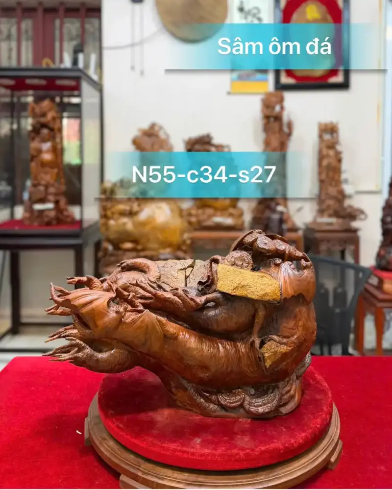 sam-chun-sun-G5349-1 Tượng Sâm Chun Sụn Hương Ta Ôm Đá Liền Khối G5349