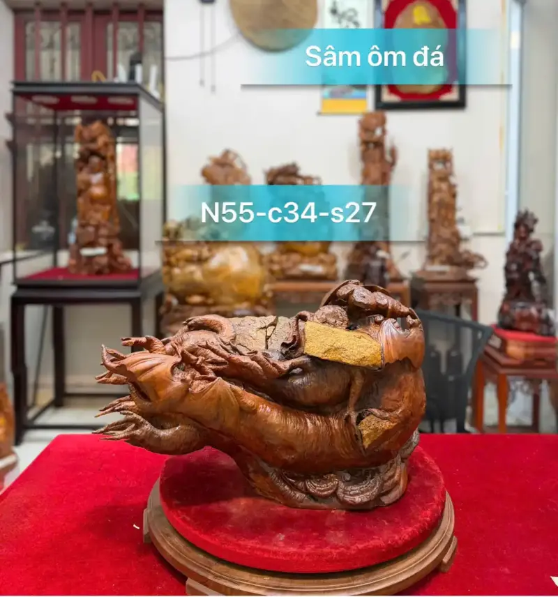 sam-chun-sun-G5349-1 Tượng Sâm Chun Sụn Hương Ta Ôm Đá Liền Khối G5349