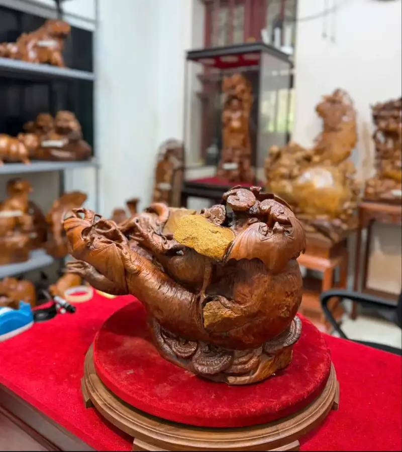 sam-chun-sun-G5349-2 Tượng Sâm Chun Sụn Hương Ta Ôm Đá Liền Khối G5349