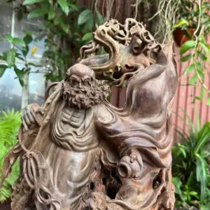 su-to-at-ma-ung-duoi-goc-cay-b_c6b636a5 Tượng Sư Tổ Đạt Ma Đứng Dưới Gốc Cây Bồ Đề Gỗ Trắc Cũ Đen VIP Liền Hàng Kỹ Nét Siêu Đẹp G5615