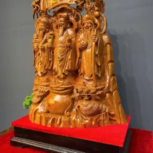 tam-a-phuc-loc-tho-go-huong-ta-G5439-2 Tượng Tam Đa Phúc Lộc Thọ Gỗ Hương Ta Liền Khối G5439