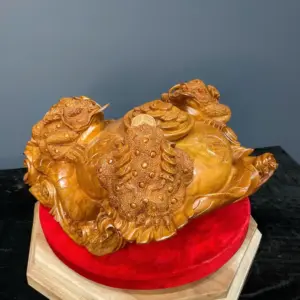 tam-coc-tran-chum-tien-go-ngoc-am-G5436-5 Tượng Tam Cóc Trấn Chum Tiền Gỗ Ngọc Am Liền Khối G5436