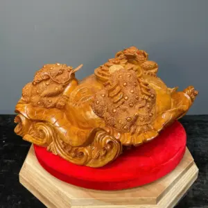 tam-coc-tran-chum-tien-go-ngoc-am-G5436-6 Tượng Tam Cóc Trấn Chum Tiền Gỗ Ngọc Am Liền Khối G5436