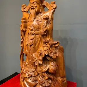than-tai-go-ngoc-am-G5566-4 Tượng Thần Tài Gỗ Ngọc Am Liền Khối G5566
