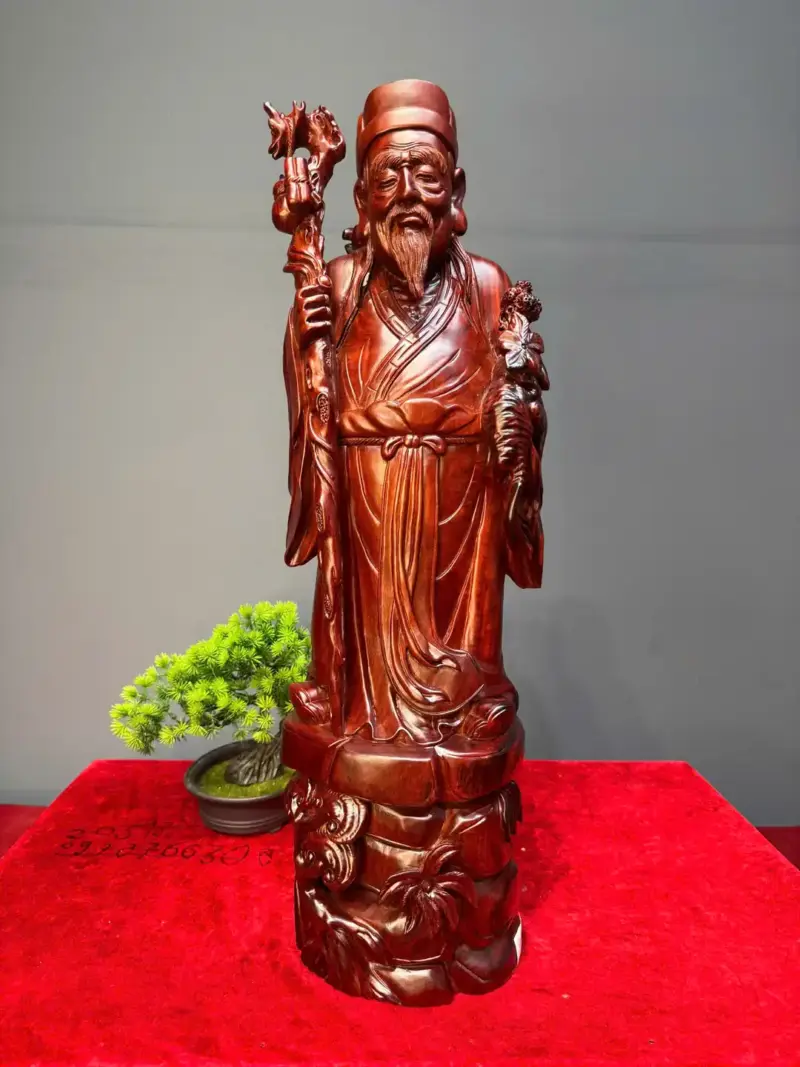 than-y-hoa-a-go-tu-an-G5445-1 Tượng Thần Y Hoa Đà Gỗ Tử Đàn Liền Khối G5445