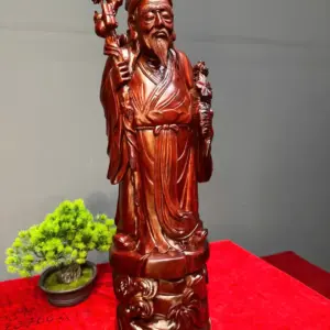 than-y-hoa-a-go-tu-an-G5445-3 Tượng Thần Y Hoa Đà Gỗ Tử Đàn Liền Khối G5445