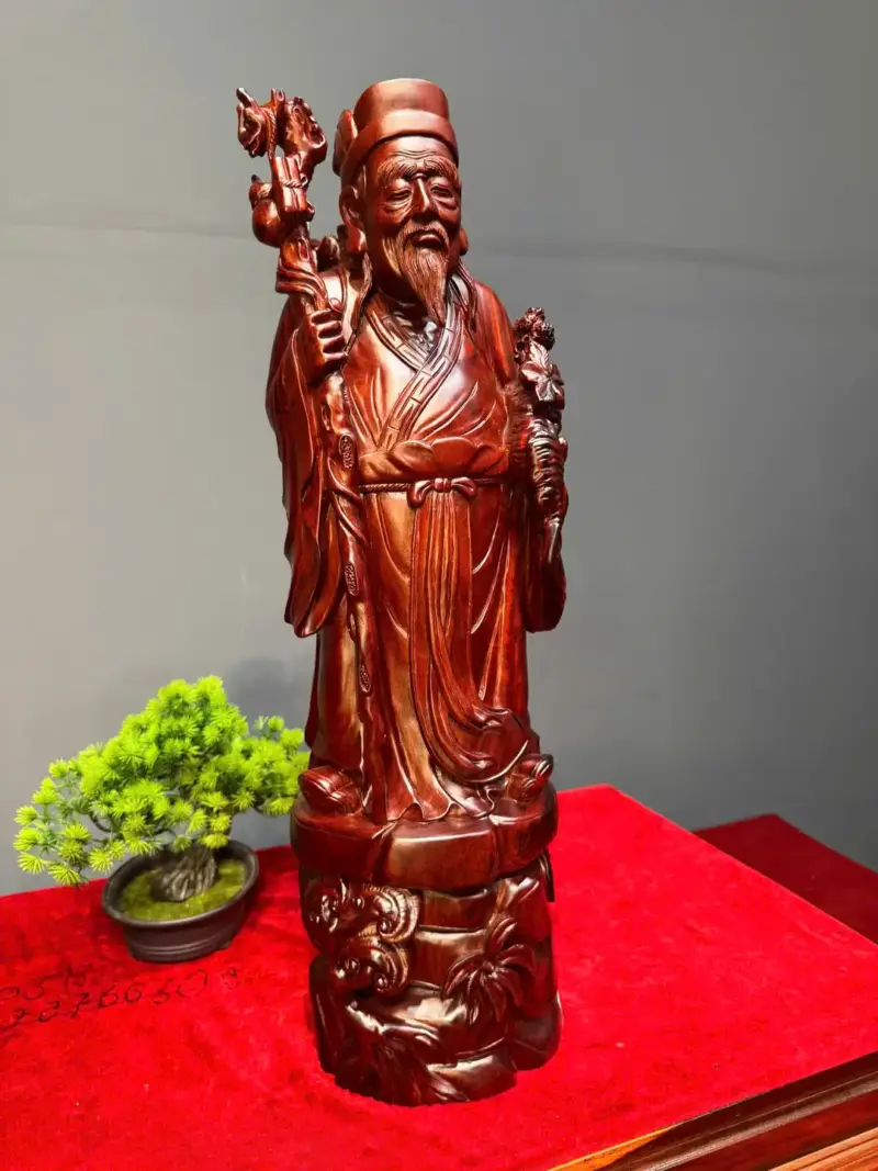 than-y-hoa-a-go-tu-an-G5445-3 Tượng Thần Y Hoa Đà Gỗ Tử Đàn Liền Khối G5445