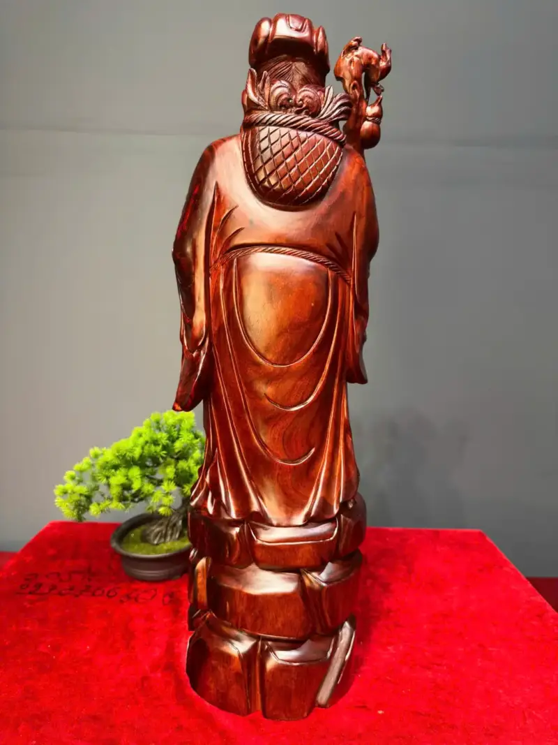 than-y-hoa-a-go-tu-an-G5445-4 Tượng Thần Y Hoa Đà Gỗ Tử Đàn Liền Khối G5445