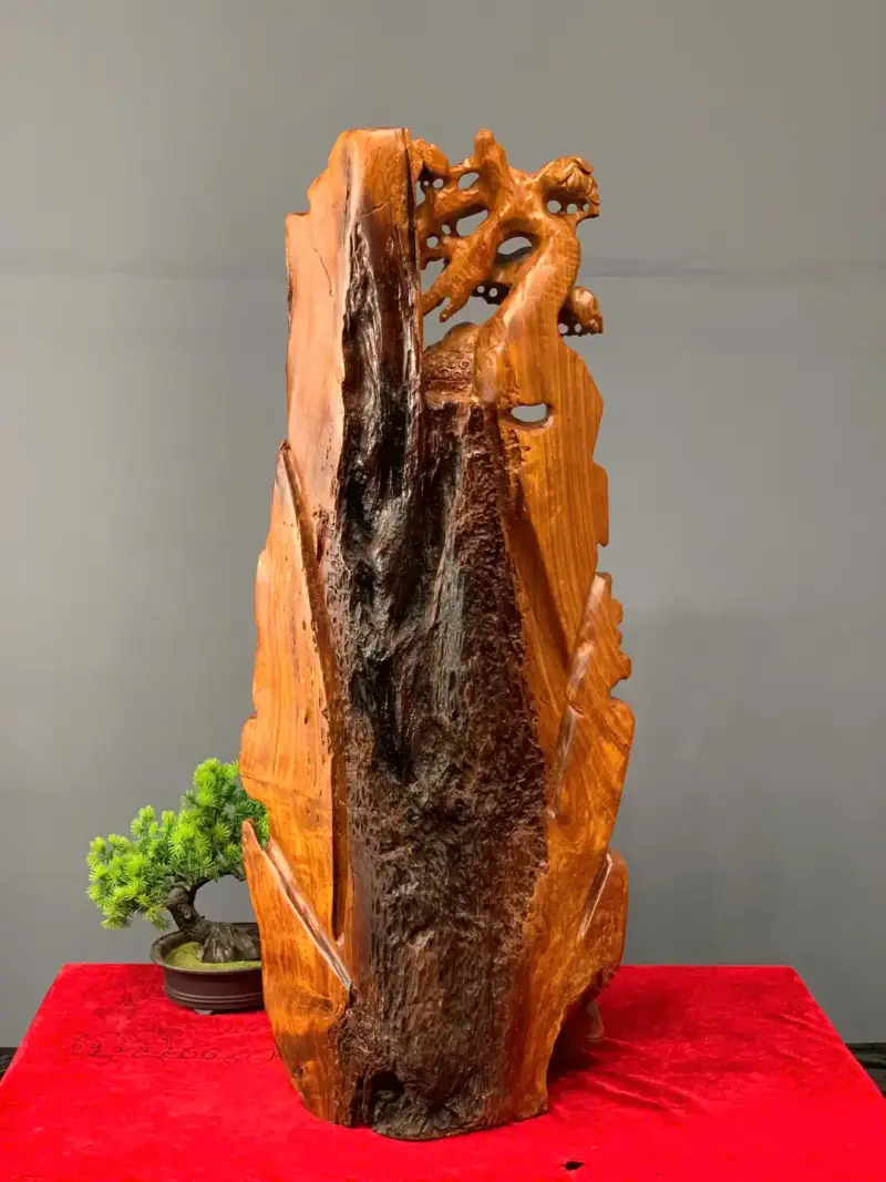 thanh-tam-bai-phat-go-huong-ta-G5442-5 Tượng Thành Tâm Bái Phật Gỗ Hương Ta Liền Khối G5442