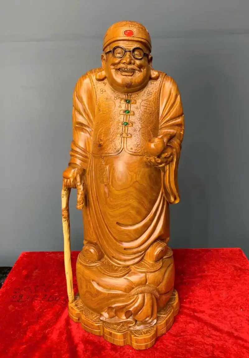 thuong-gia-tai-loc-go-huong-ta-G5786-1 Tượng Thương Gia Tài Lộc Gỗ Hương Ta Liền Khối G5786