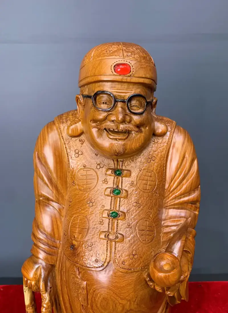 thuong-gia-tai-loc-go-huong-ta-G5786-2 Tượng Thương Gia Tài Lộc Gỗ Hương Ta Liền Khối G5786