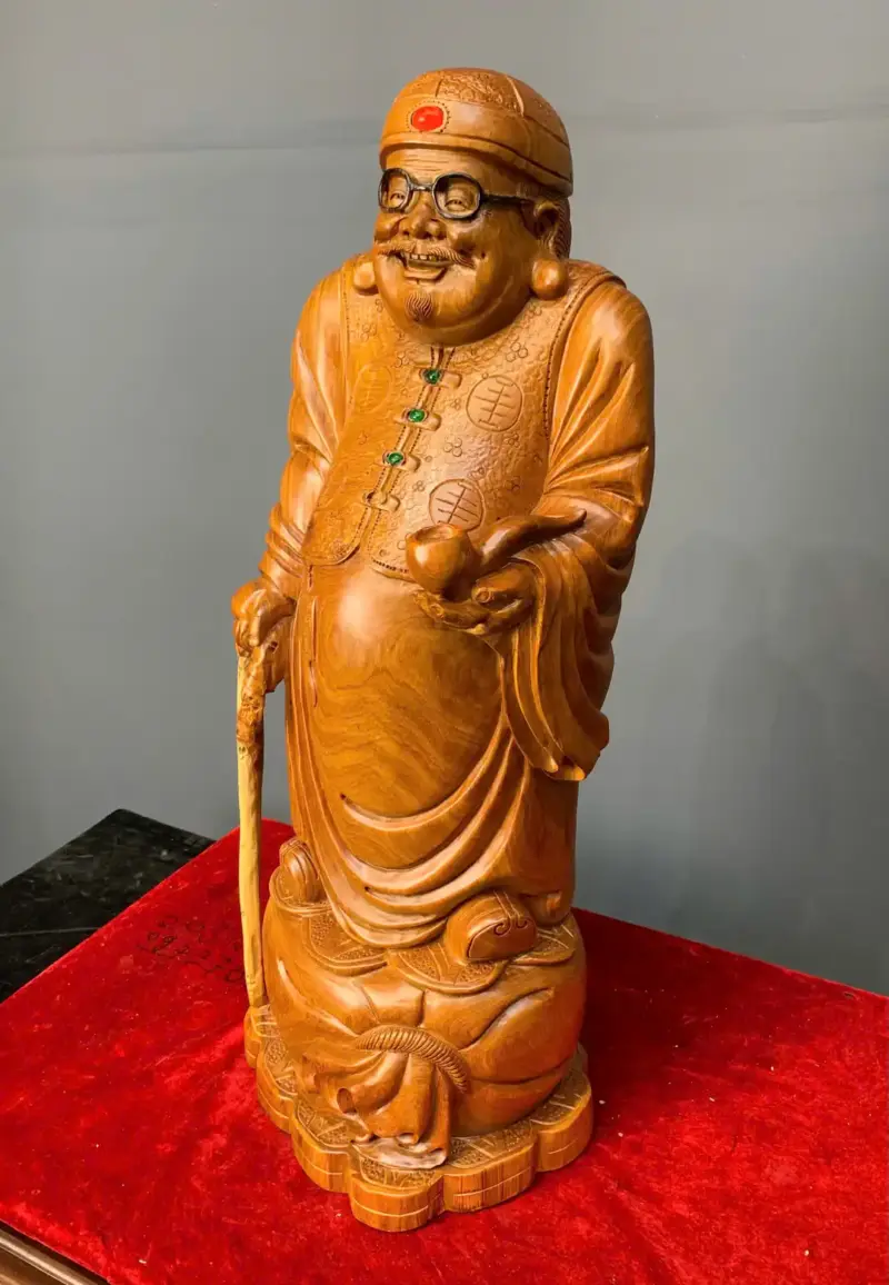 thuong-gia-tai-loc-go-huong-ta-G5786-3 Tượng Thương Gia Tài Lộc Gỗ Hương Ta Liền Khối G5786
