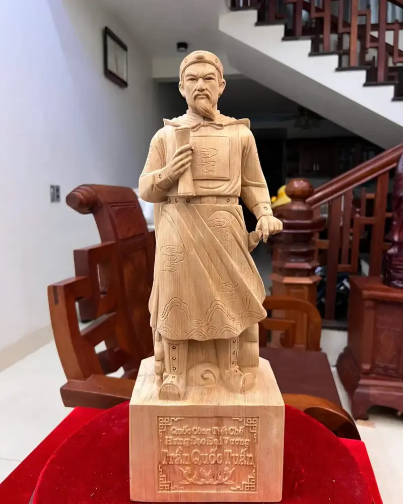 tran-quoc-tuan-G5034-2_Trần Quốc Tuấn Ngọc Am Lk Giá 2.600 Triệu Kích Thước Cao 50cm, Ngang 17cm, Sâu 13cm Tượng Trần Quốc Tuấn Ngọc Am Liền Khối G5034