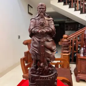 Tượng Trần Quốc Tuấn Tử Đàn Liền Khối G5068