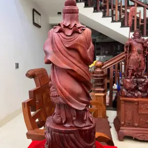 tran-quoc-tuan-G5477-6 Tượng Trần Quốc Tuấn Chống Kiếm Gỗ Tử Đàn Liền Khối G5477