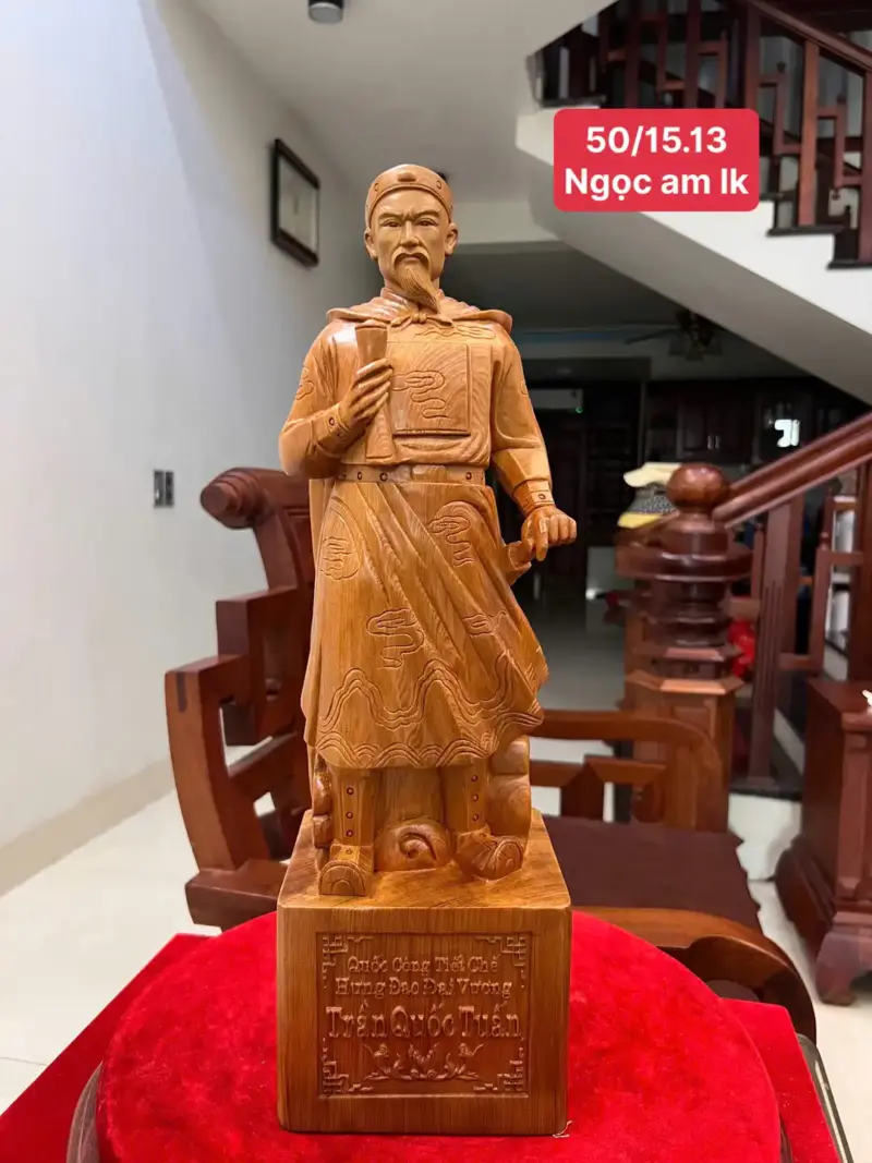 tran-quoc-tuan-G5569-1 Tượng Trần Quốc Tuấn Ngọc Am Liền Khối G5569