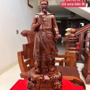 tran-quoc-tuan-G5570-1 Tượng Trần Quốc Tuấn Gỗ Sưa Liền Khối G5570