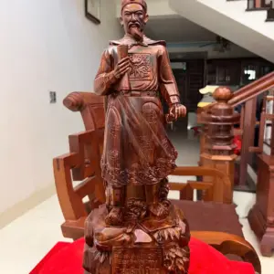 tran-quoc-tuan-G5570-2 Tượng Trần Quốc Tuấn Gỗ Sưa Liền Khối G5570