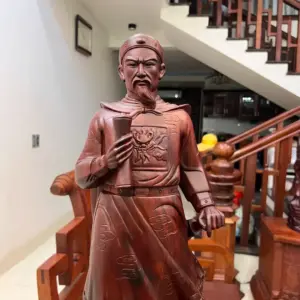 tran-quoc-tuan-G5581-7 Tượng Trần Quốc Tuấn Gỗ Tử Đàn Liền Khối G5581