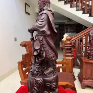 tran-quoc-tuan-G5811-5 Tượng Trần Quốc Tuấn Gỗ Tử Đàn Liền Khối G5811