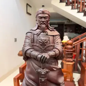 tran-quoc-tuan-G5811-7 Tượng Trần Quốc Tuấn Gỗ Tử Đàn Liền Khối G5811