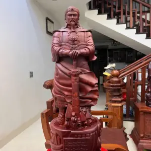 tran-quoc-tuan-G5812-1 Tượng Trần Quốc Tuấn Gỗ Tử Đàn Liền Đẹp G5812