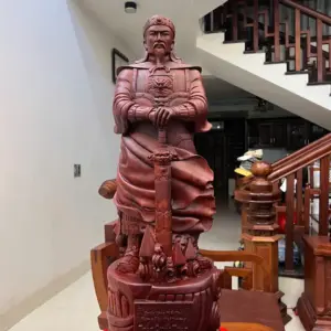 tran-quoc-tuan-G5812-2 Tượng Trần Quốc Tuấn Gỗ Tử Đàn Liền Đẹp G5812
