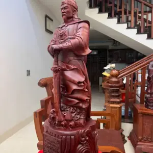 tran-quoc-tuan-G5812-5 Tượng Trần Quốc Tuấn Gỗ Tử Đàn Liền Đẹp G5812