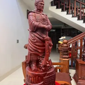 tran-quoc-tuan-G5812-6 Tượng Trần Quốc Tuấn Gỗ Tử Đàn Liền Đẹp G5812