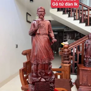 tran-quoc-tuan-G5844-1 Tượng Trần Quốc Tuấn Gỗ Tử Đàn Liền Khối G5844