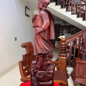 tran-quoc-tuan-G5844-3 Tượng Trần Quốc Tuấn Gỗ Tử Đàn Liền Khối G5844