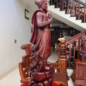 tran-quoc-tuan-G5844-6 Tượng Trần Quốc Tuấn Gỗ Tử Đàn Liền Khối G5844