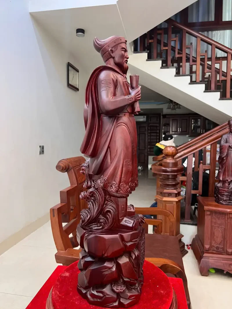 tran-quoc-tuan-G5844-6 Tượng Trần Quốc Tuấn Gỗ Tử Đàn Liền Khối G5844