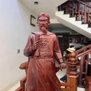 tran-quoc-tuan-G5844-7 Tượng Trần Quốc Tuấn Gỗ Tử Đàn Liền Khối G5844