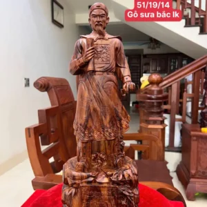 tran-quoc-tuan-G5919-1 Tượng Trần Quốc Tuấn Gỗ Sưa Vân Đẹp G5919