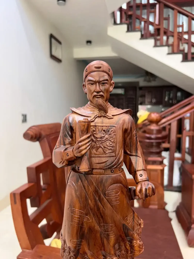 tran-quoc-tuan-G5919-3 Tượng Trần Quốc Tuấn Gỗ Sưa Vân Đẹp G5919