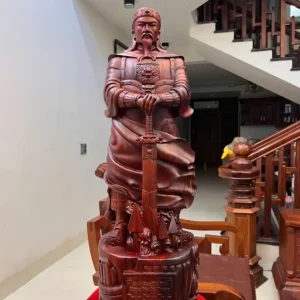 tran-quoc-tuan-G5920-2 Tượng Trần Quốc Tuấn Gỗ Tử Đàn Liền Khối G5920
