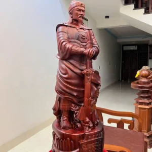 tran-quoc-tuan-G5920-5 Tượng Trần Quốc Tuấn Gỗ Tử Đàn Liền Khối G5920
