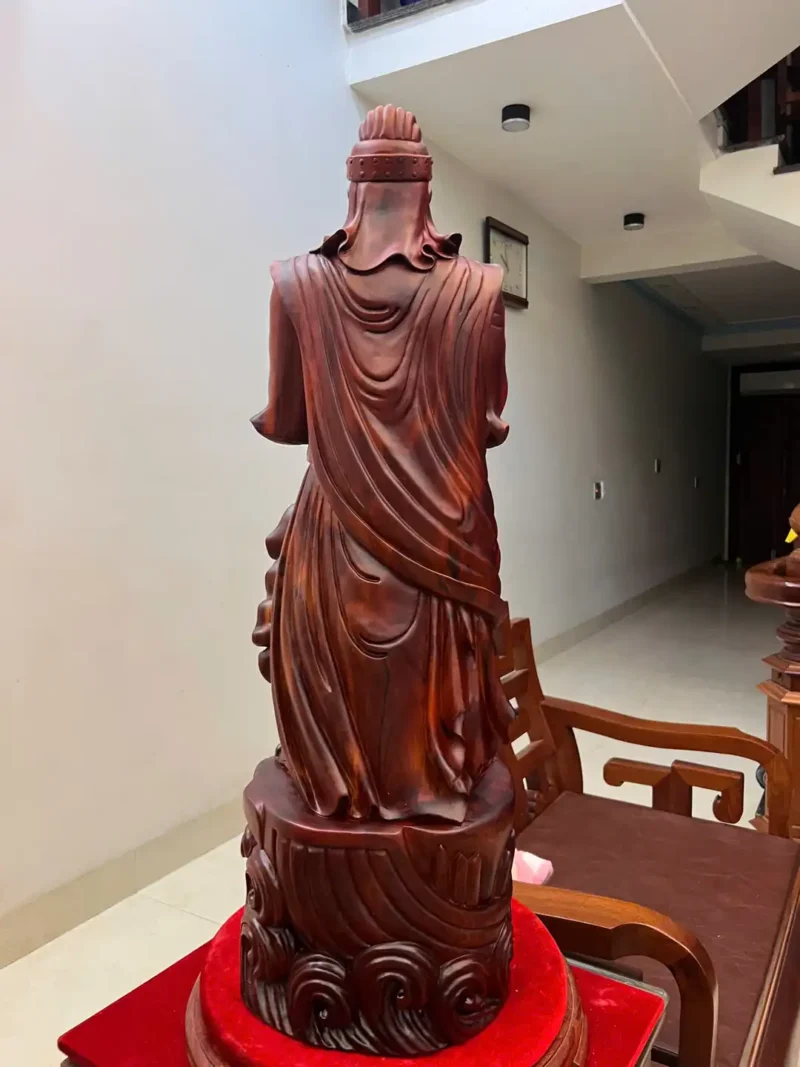 tran-quoc-tuan-G5920-7 Tượng Trần Quốc Tuấn Gỗ Tử Đàn Liền Khối G5920